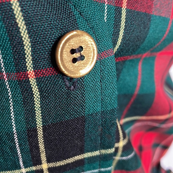 Vintage 100% wool petite Pendleton sleeveless plaid dress - Picture 6 of 7